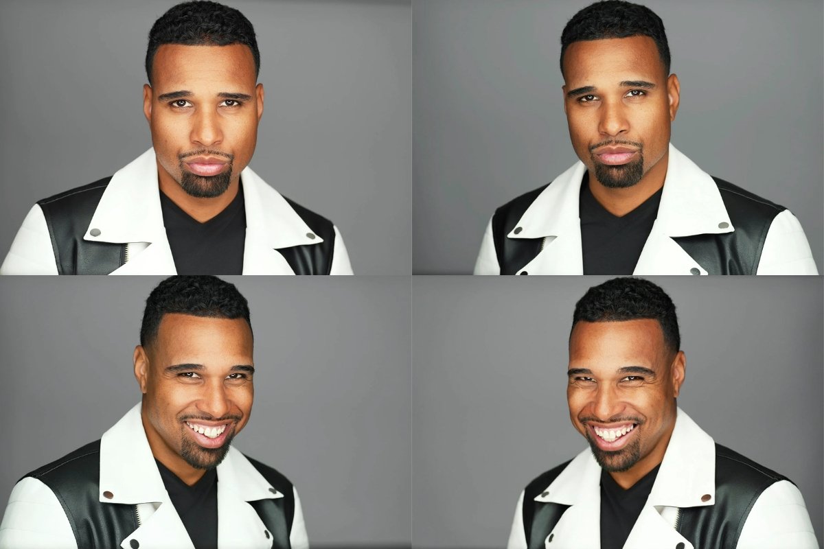 Professional actor photographed during a guided headshot session in Aviva Sherman’s Chicago studio